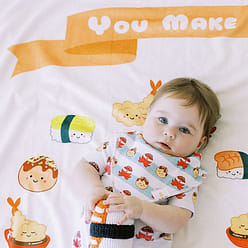 Organic Cotton Bandana Bib 2pcs Set - Takoyaki + Taiyaki 20 克