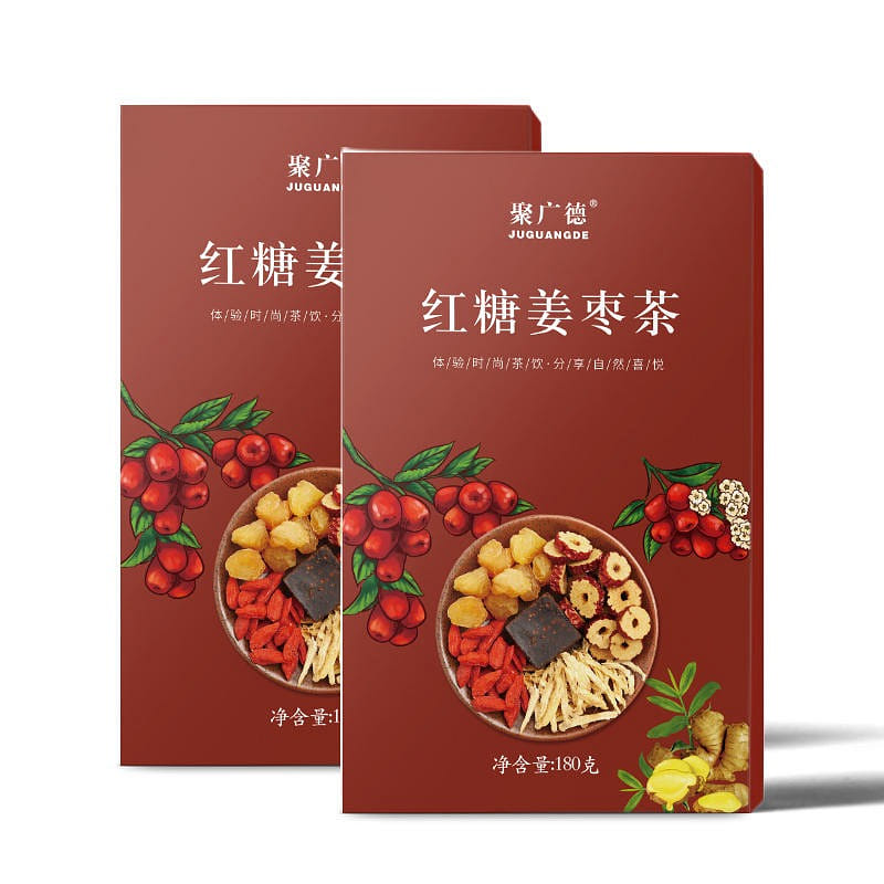 Juguangde brown sugar, ginger and jujube tea, good raw materials full cup to see 180 g