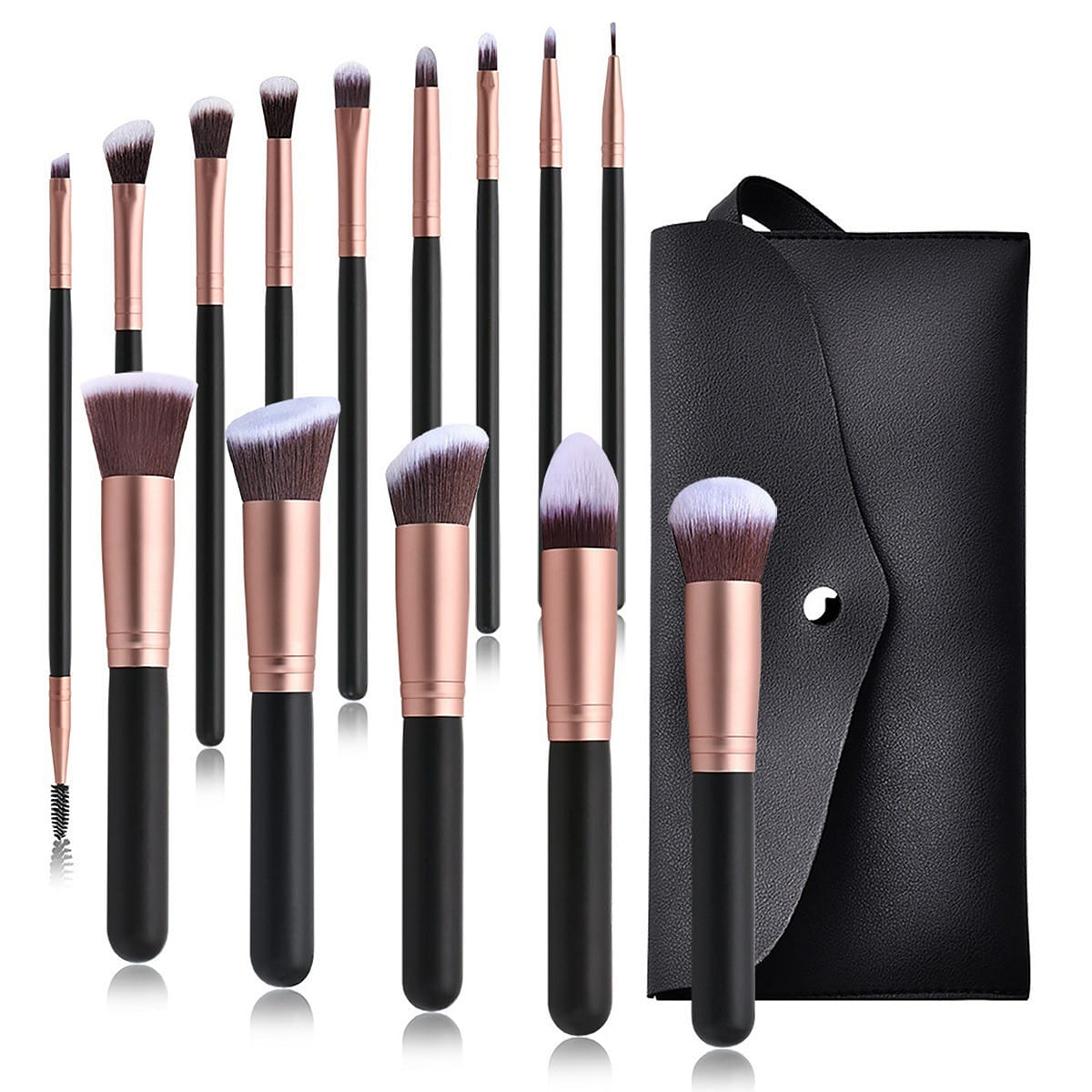 14 eye brushes - black gold 1 each