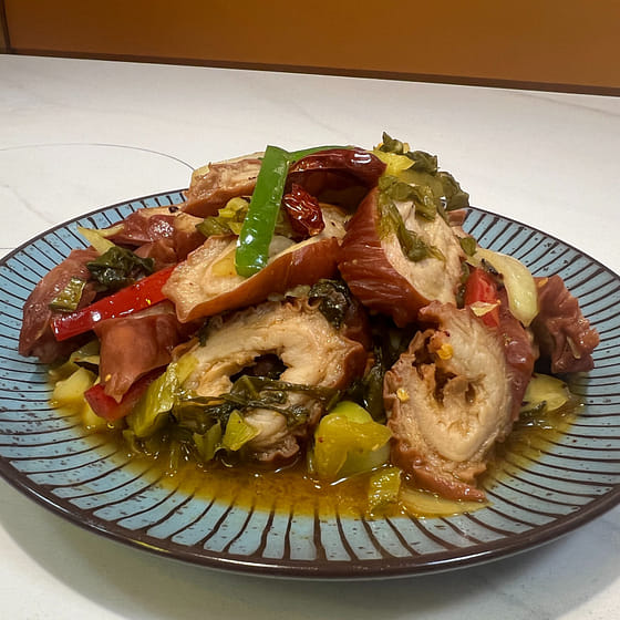 weee_freshgourmet_Stir-fried Pork Intestine with Pickled Cabbage 350 g