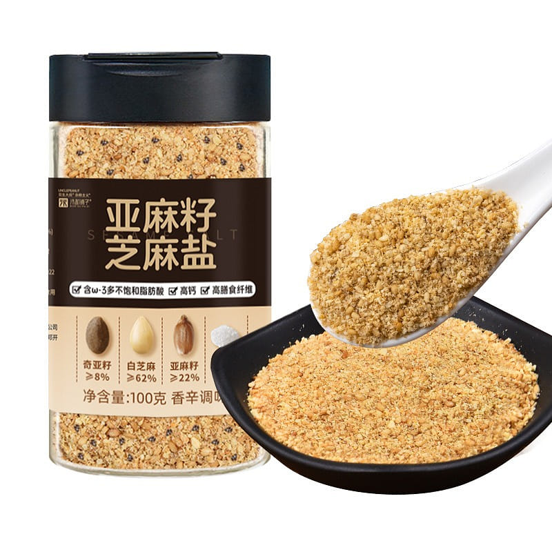아마씨 참깨 소금 100g 복합 조미료 가루 1 캔