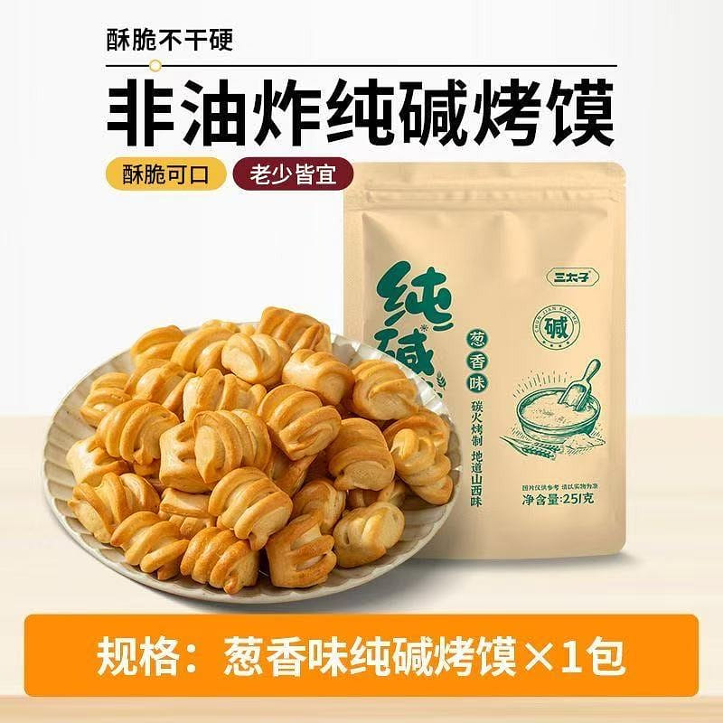 三太子 純鹼面烤饃非油炸251g*1包 251 克
