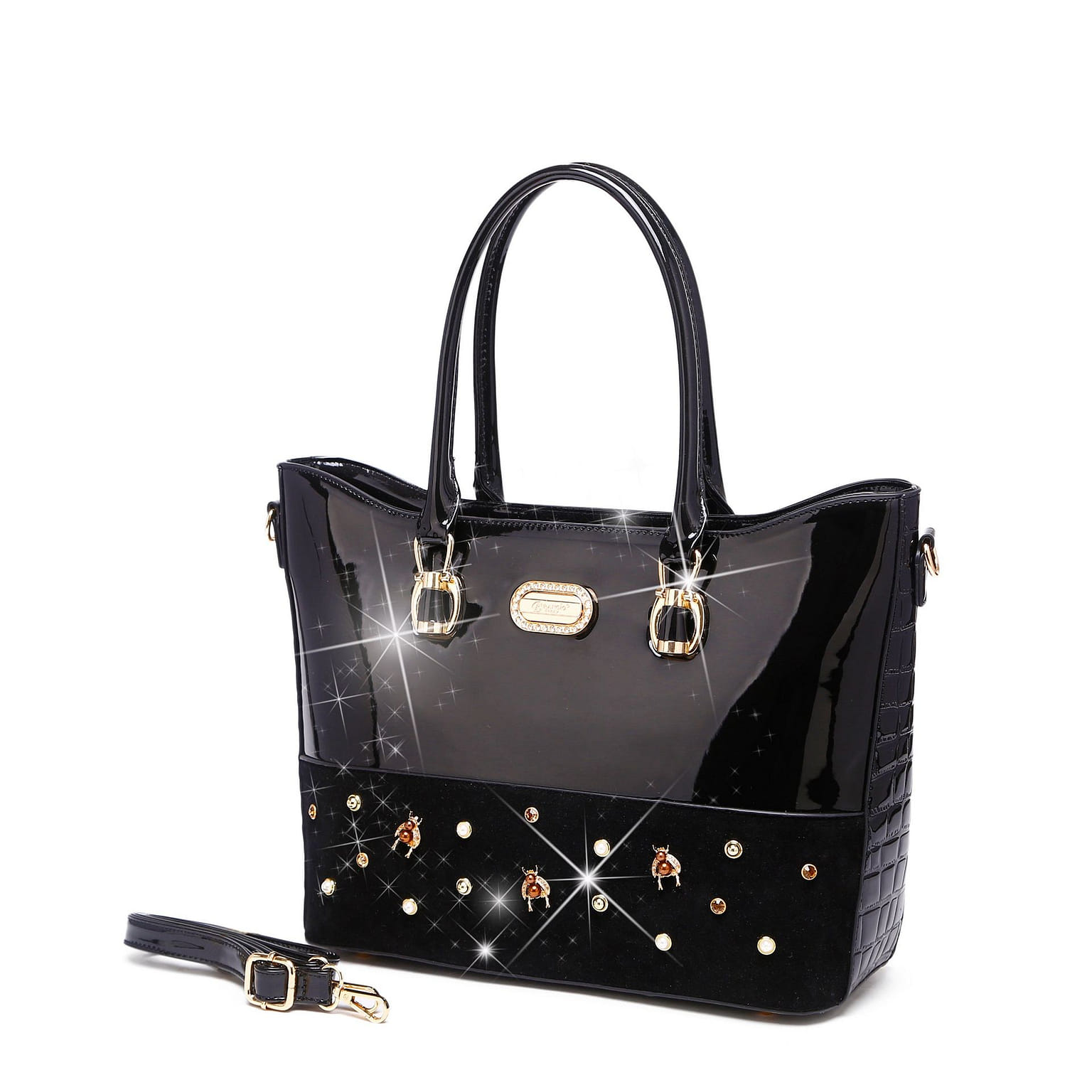 Honey Bee Max Handmade Tote Bag Black [RM6669-BK] 1 개
