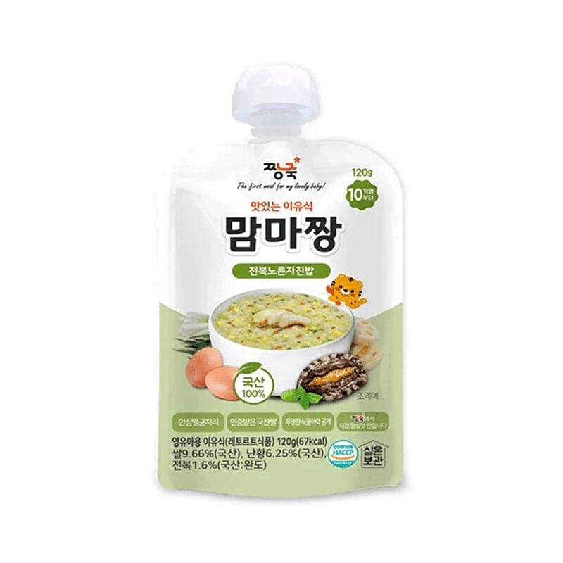 짱죽 맛있는 이유식 맘마짱 - 전복노른자진밥 120 그램