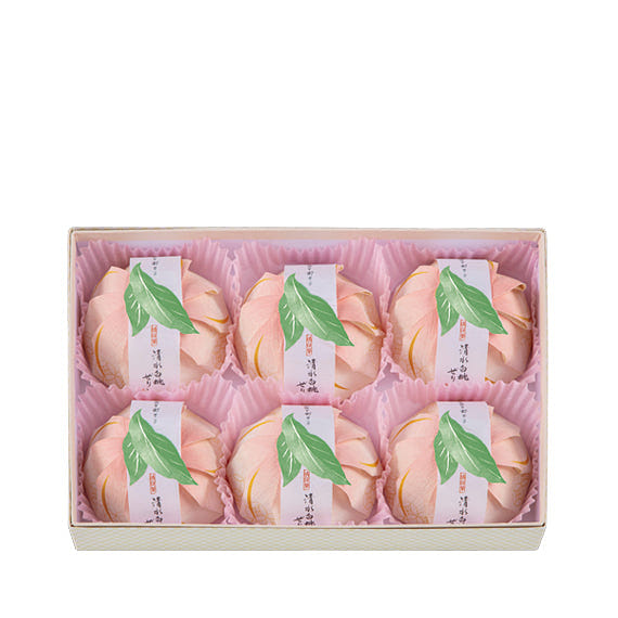 Shimizu White Peach Jelly - 6 Pieces 1 each