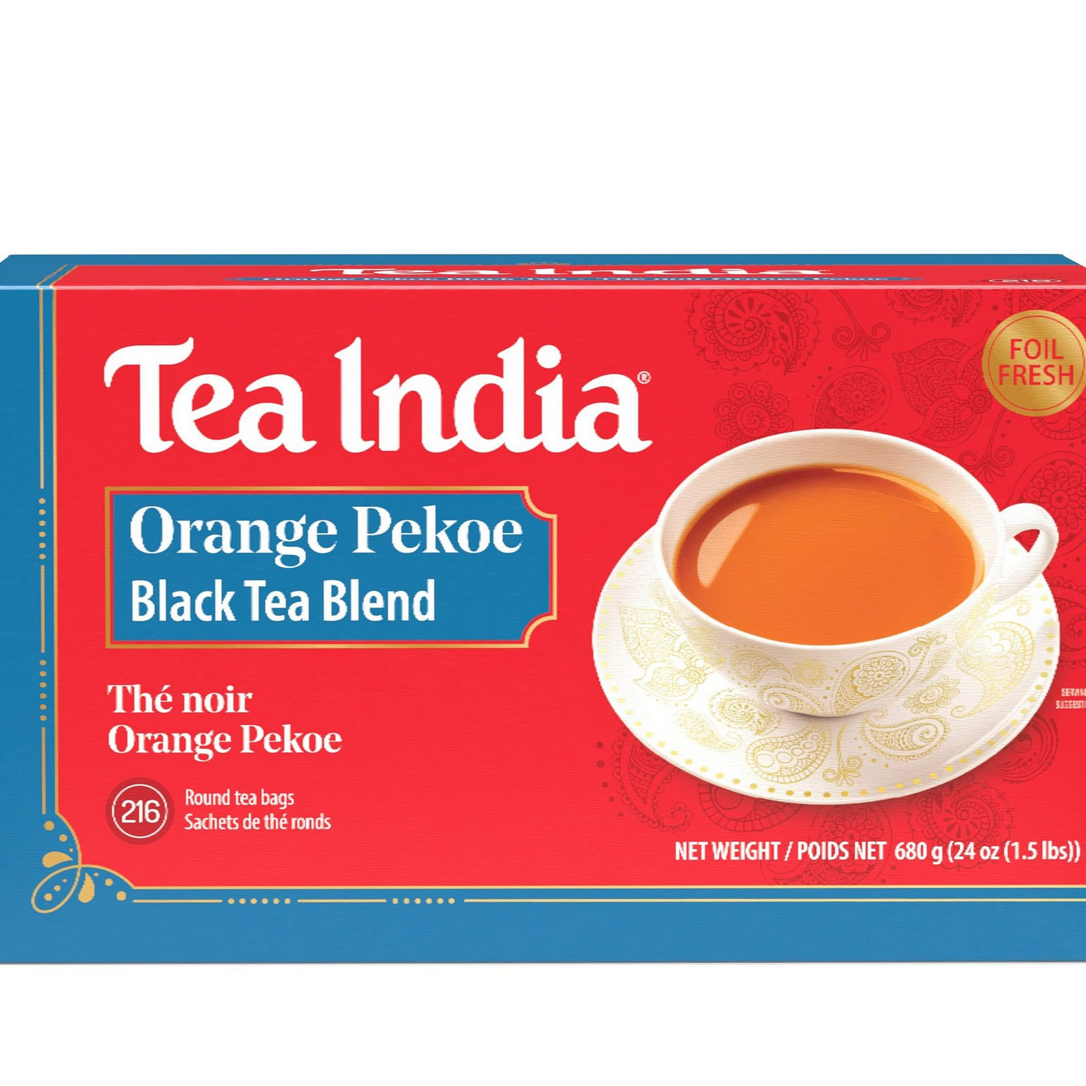 Tea India Orange Pekoe Tea Bags 216 count