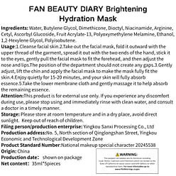 FAN BEAUTY DIARY Brightening Hydration Mask 1 box