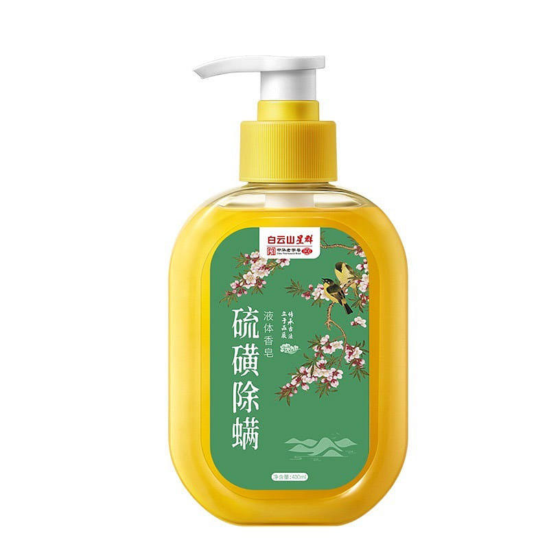 Sulfur Soap Liquid Body Intimate Wash Anti-Mite 400 ml