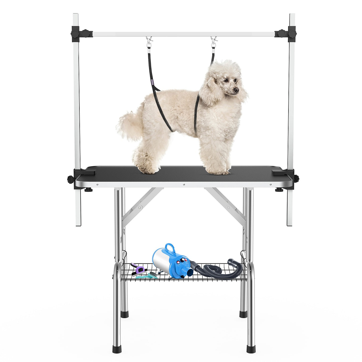 36" Dog Grooming Table,Foldable Home Pet Bathing Station with Adjustable Height 1 count