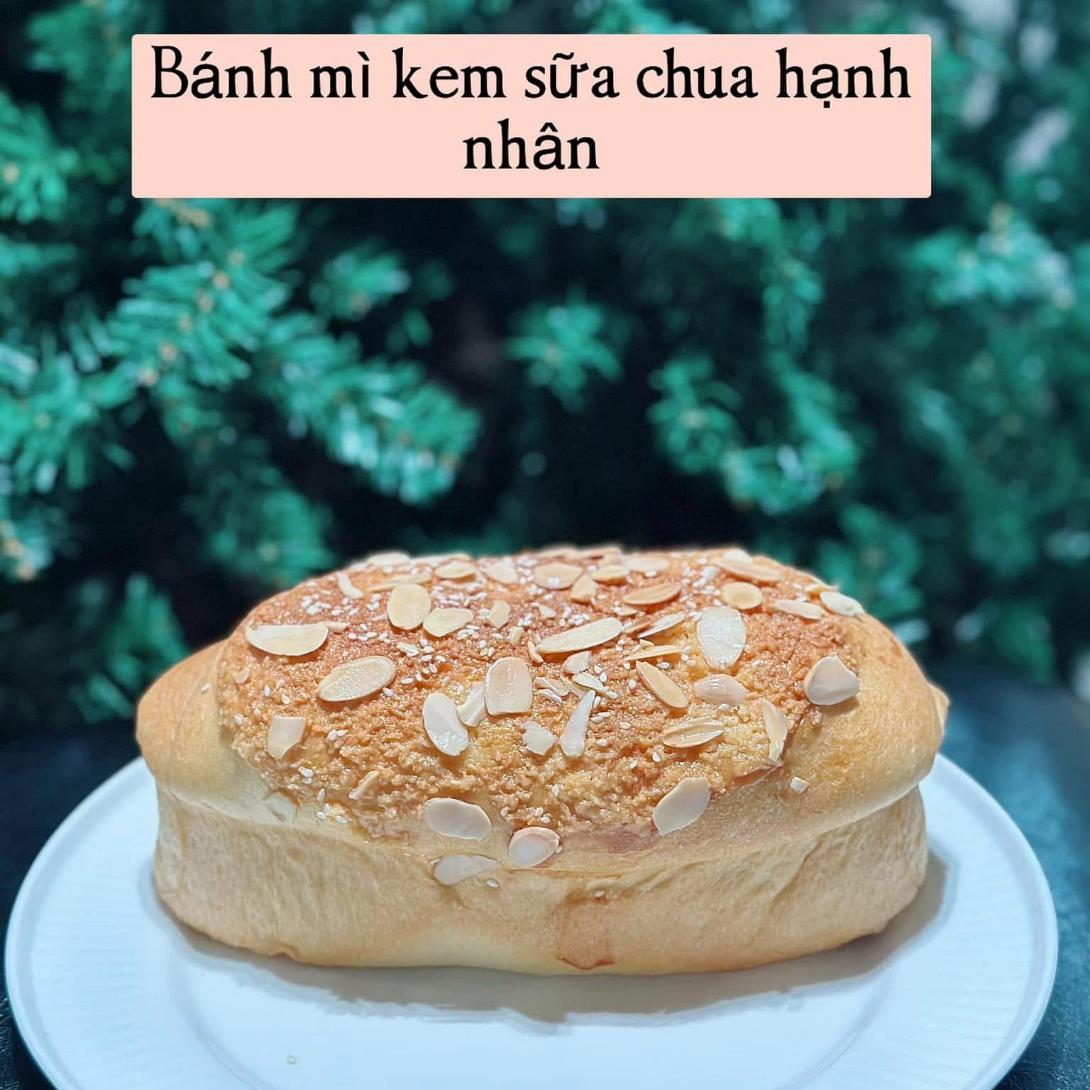 Bánh mì kem sữA chua HẠNH nhân 1 phần