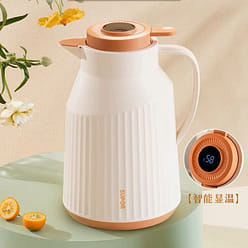 苏泊尔 保温壶保温瓶 智能显温 玻璃红胆热水开水瓶 1.45L 白色款 1 份