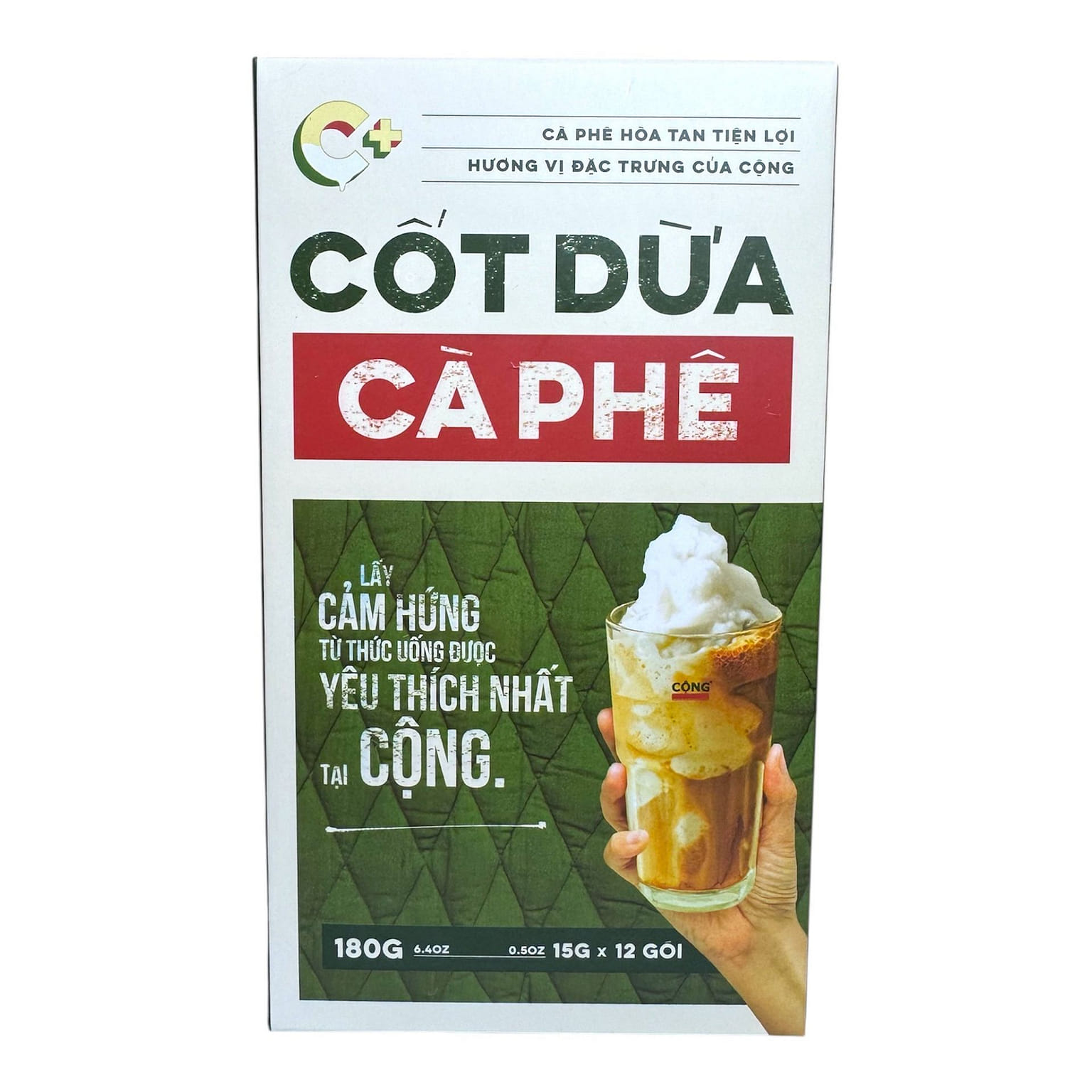Instant Coconut Coffee Cafe Cot Dua 1 Box 12 count