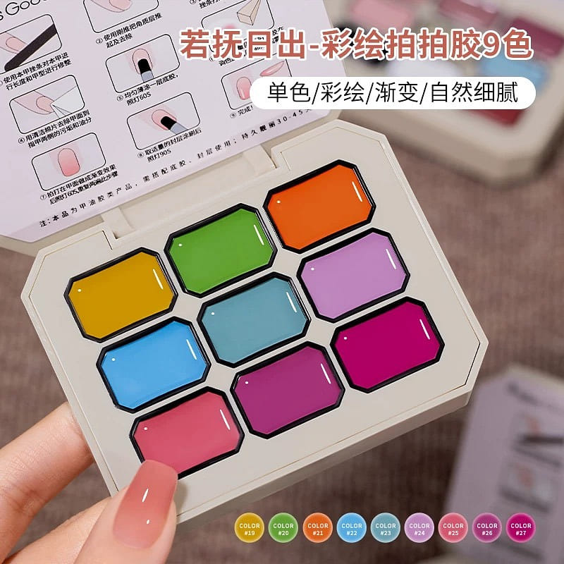 DIY Painted Nail Art Pat-Pat Gel#2 1 케이스