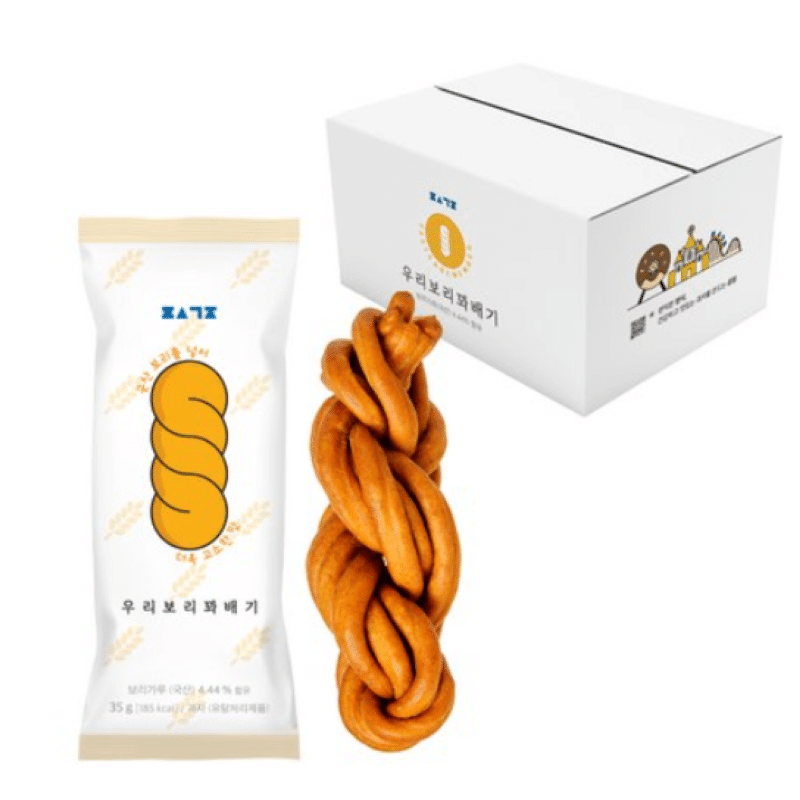 [한국 직배송] 우리보리 꽈배기 35g, 12개 420 그램