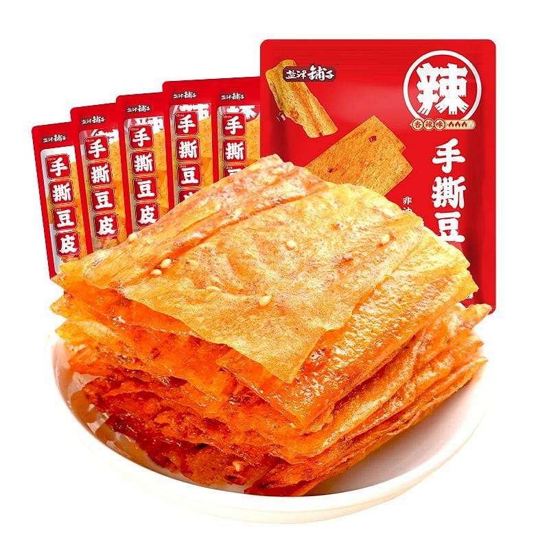 鹽津鋪子手撕豆皮麻辣網紅老式辣條童年香辣懷舊零食 117 克