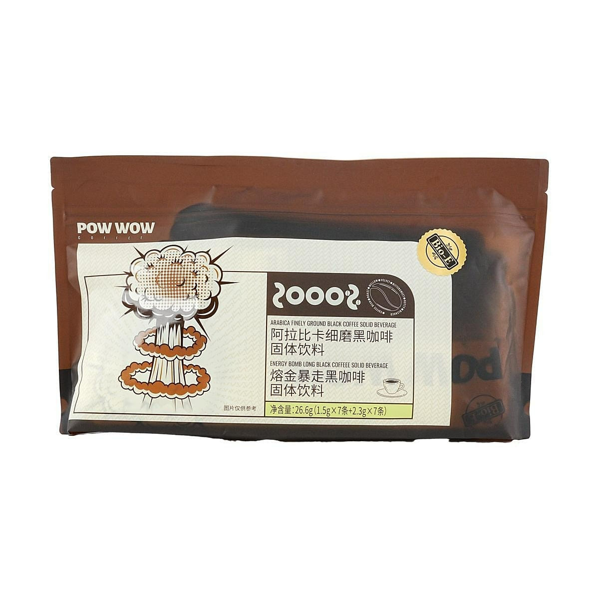 Bio-E Arabica Finely Ground Black Coffee 7pcs + Energy Bomb Long Black Coffee 7p 26.6 กรัม