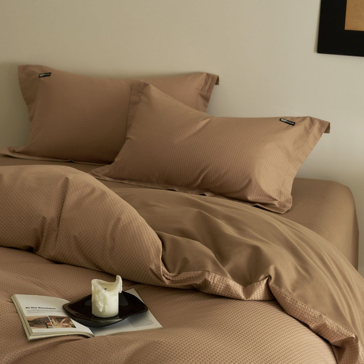 Cloud Waffle Cotton Set Earthy Sand-Double 2000 g