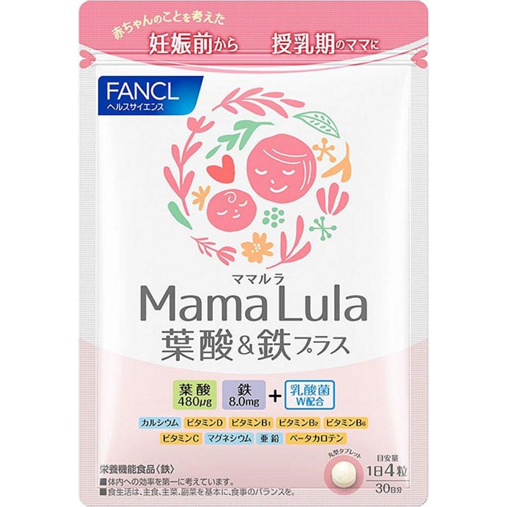 FANCL MAMALULA Folic Acid & Iron Plus Supplement 120 tablets/ 1 개입
