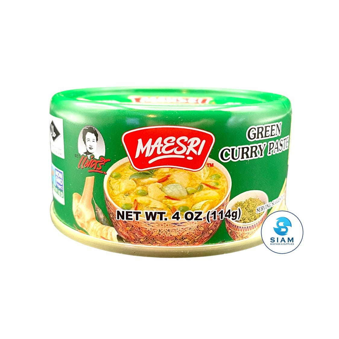 MaeSri Green Curry Paste, Vegan & Gluten-Free 4 ออนซ์