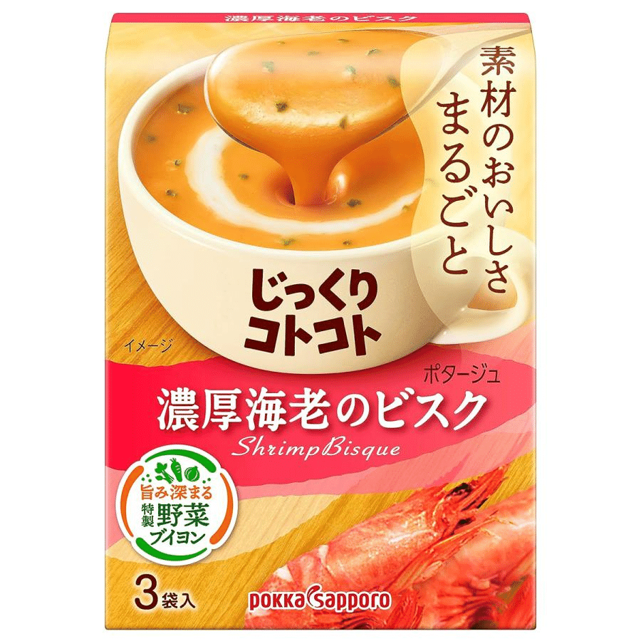 POKKA SAPPORO Rich Shrimp Instant Soup 3pcs 1 개