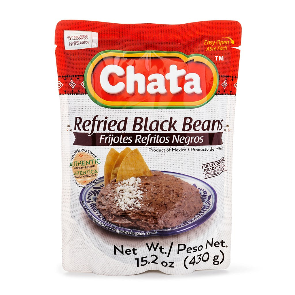 Chata Refried Black Beans 15.2 oz