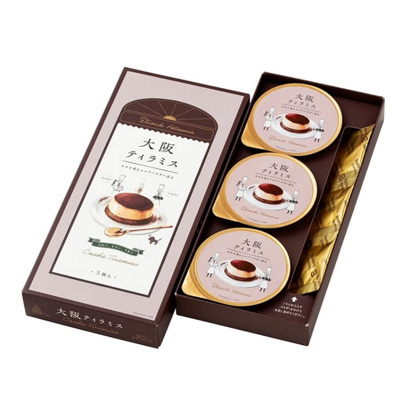 Tiramisu flavored pudding 3 pieces 1 box