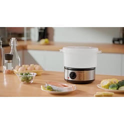 2.5夸脱小型电蒸锅 食物鸡蛋蔬菜米饭电动蒸锅 1 份