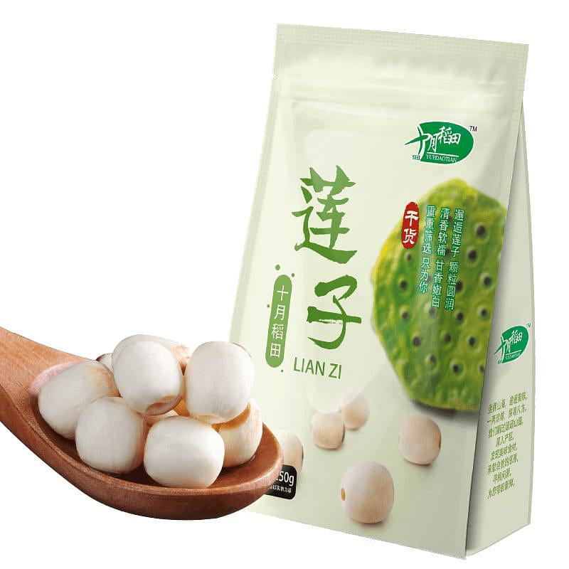 Dry goods white lotus seeds 250g/bag 250 กรัม