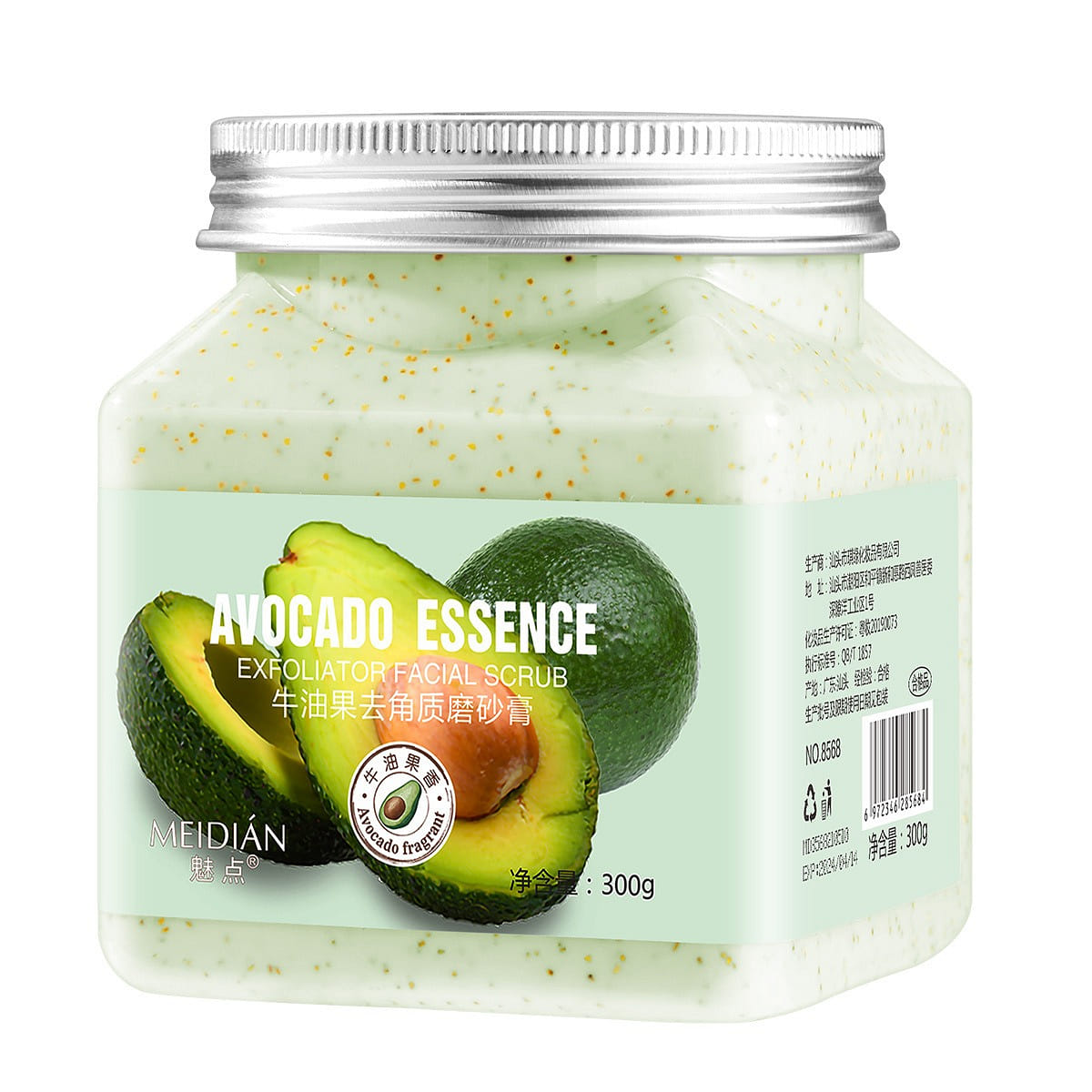 Skincare Scrub,Bath Sea Salts,Fruity Scent-Avocado 300 g