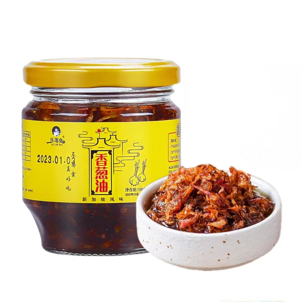 Leluo Shixiang Scallion Oil 150g * 1 bottle Chaoshan boiled soup Fried Rice mixed with noodles seasoning onion crisp 150 กรัม
