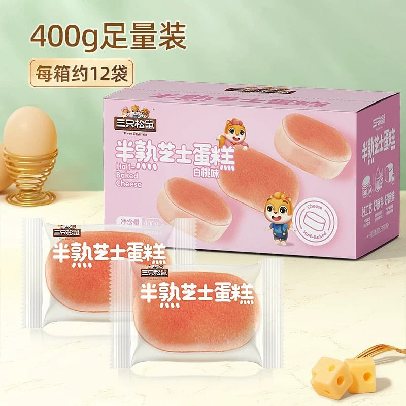 Three Squirrels White Peach Cheesecake (400g) 400 g