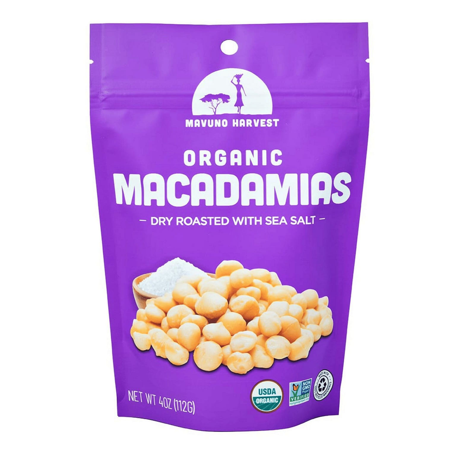 Organic Macadamias w/ Sea Salt | 4 oz (6 bags) 1 ส่วน