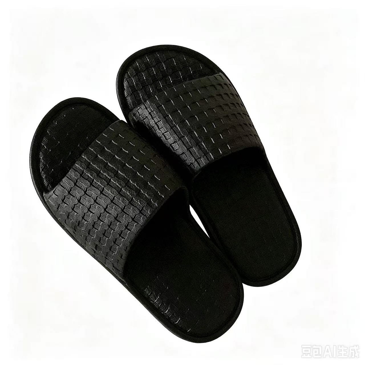 Thin home men's slippers black size 42-43/1 pair 1 each