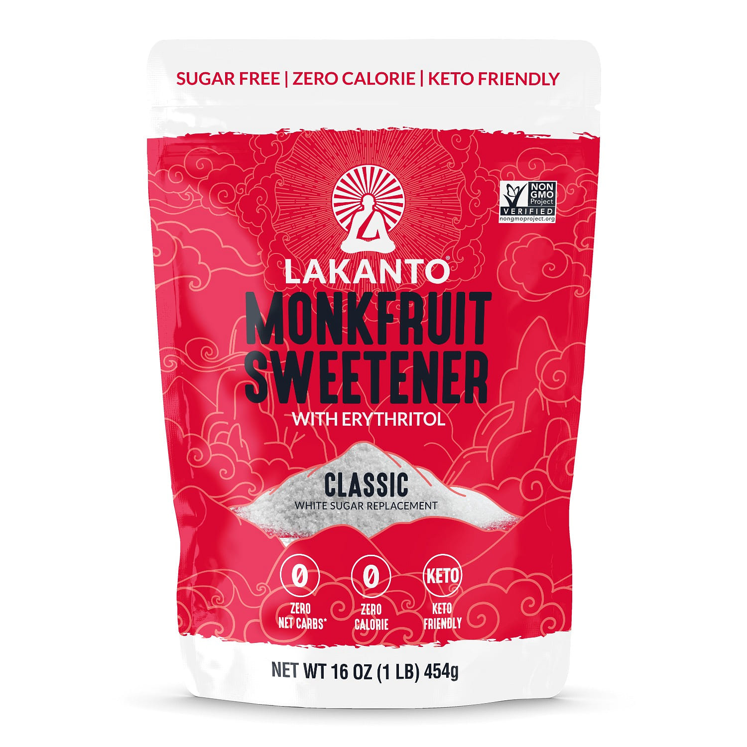 Lakanto Classic Monk Fruit Sweetener with Erythritol - White Sugar Replacement 16 ออนซ์