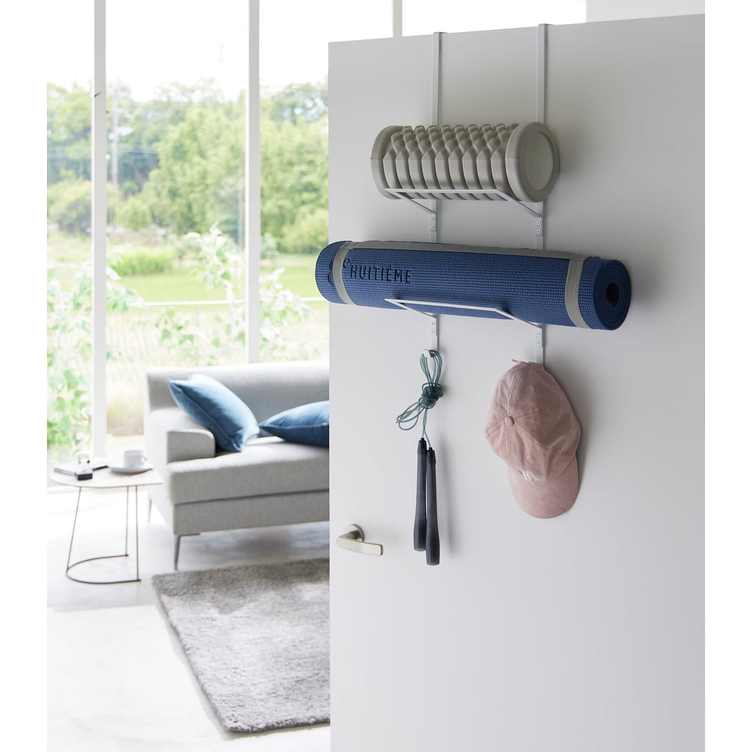 Over-the-Door Fitness Equipment Hanger - Steel WH 1 ส่วน