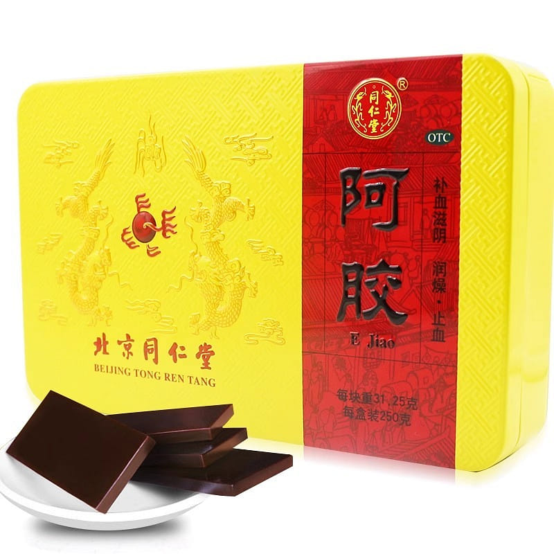 Tongrentang Ejiao block 250g blood tonic winter tonic can be made into Ejiao Guy 1 box