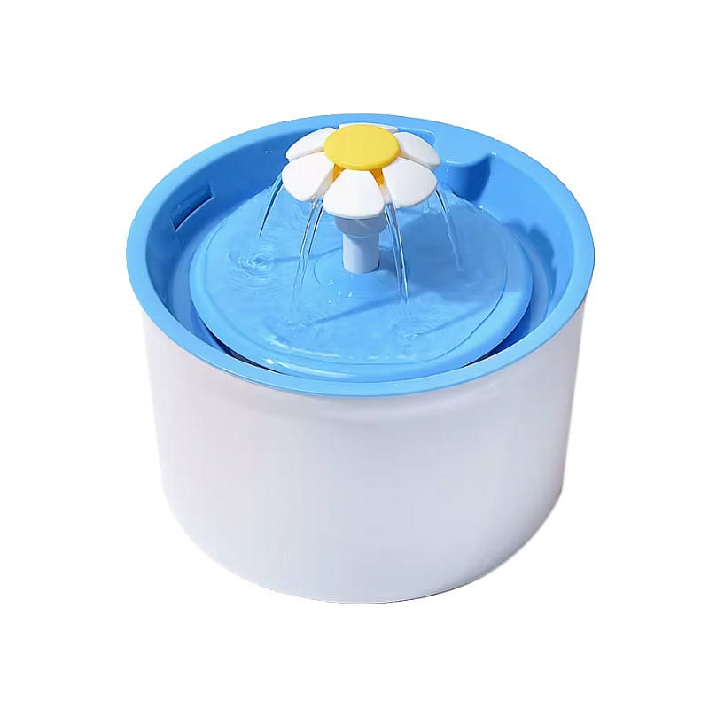 [HiiiGet] Pet Water Fountain with Stainless Steel Lid, Automatic Fountain & LED 80 온스