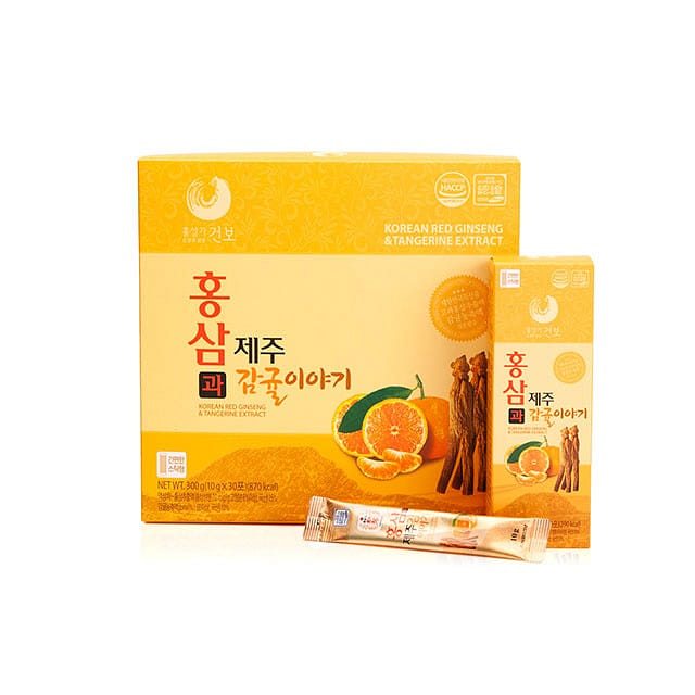 [Korea Direct] Korean Red Ginseng Liquid Jeju Tangerine Juice 10g x 30sticks 300 กรัม