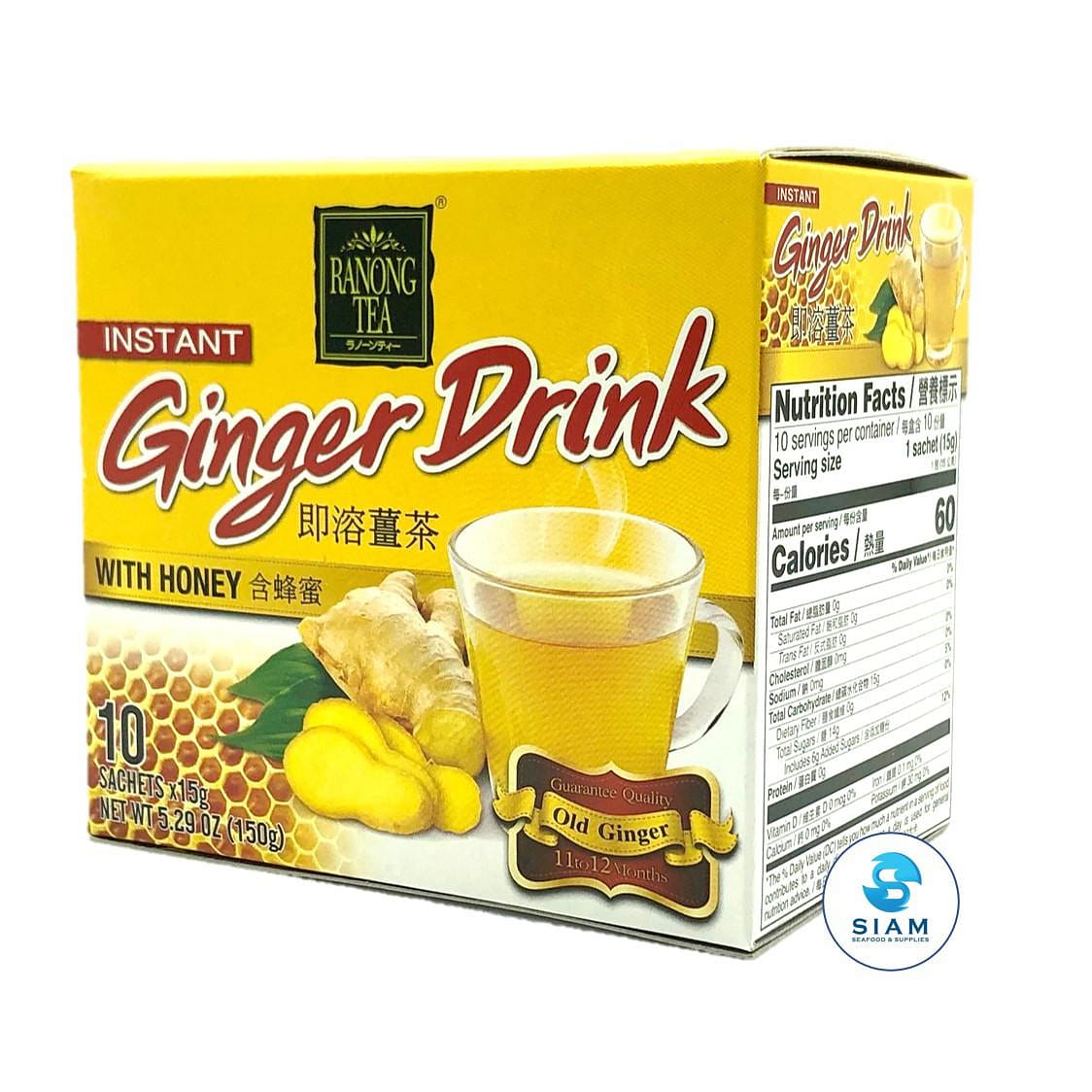 Ranong Instant Ginger Drink with Honey (10 sachets), Thai Beverage 5.29 盎司