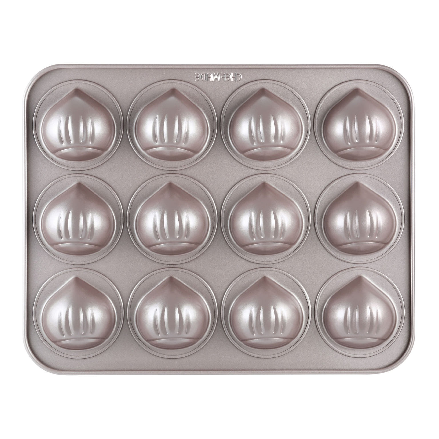 CHEFMADE 12-Cavity Chestnut-Shaped Muffin Cake Pan 1 each