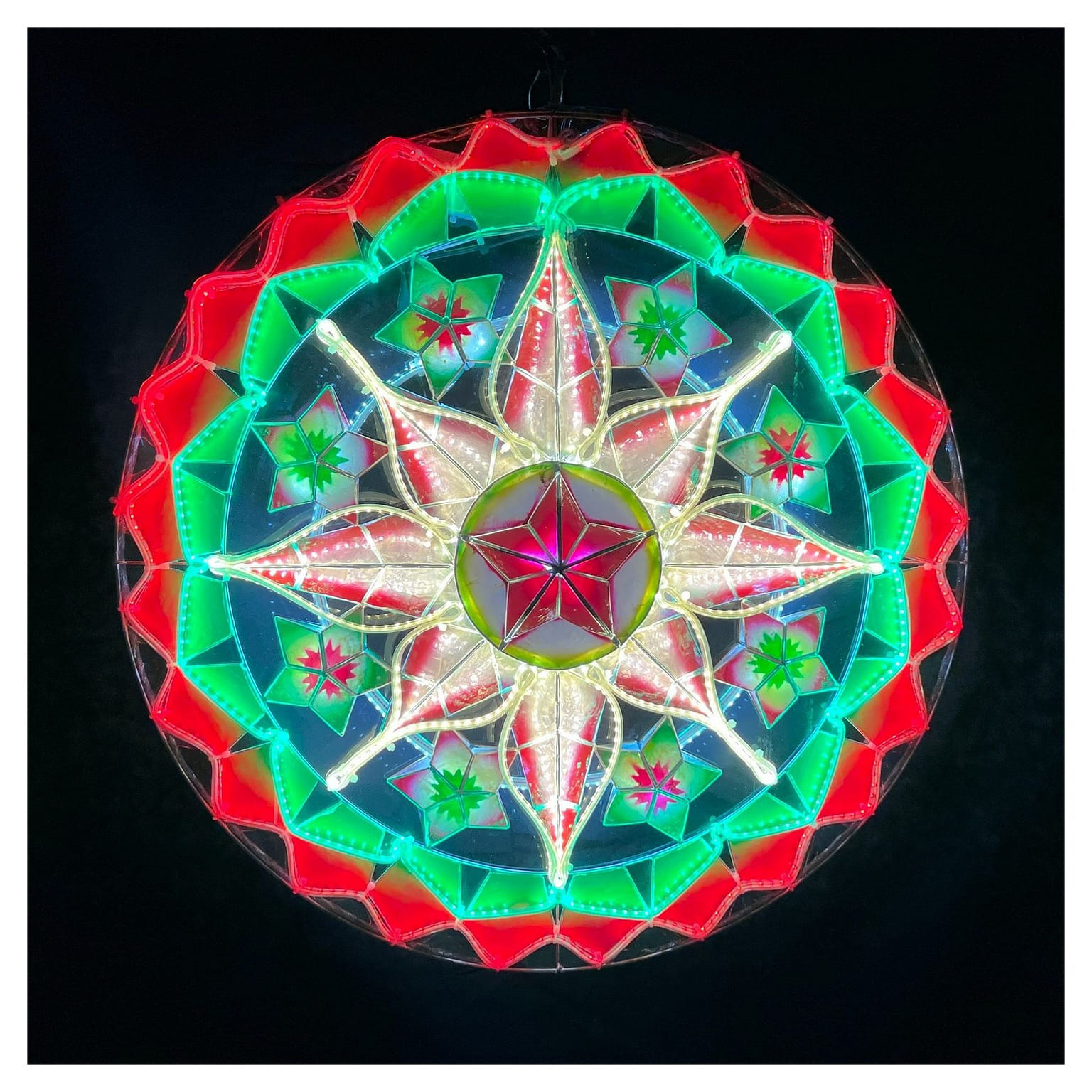 Tala Starlight Capiz Parol -Colored LED 20 INCH 1 each