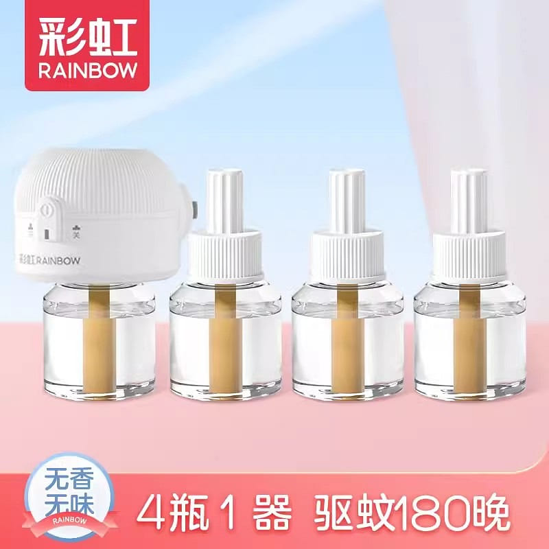 Rainbow Electric Mosquito Liquid 34ml/bottle*4+Heater*1 136 มิลลิลิตร