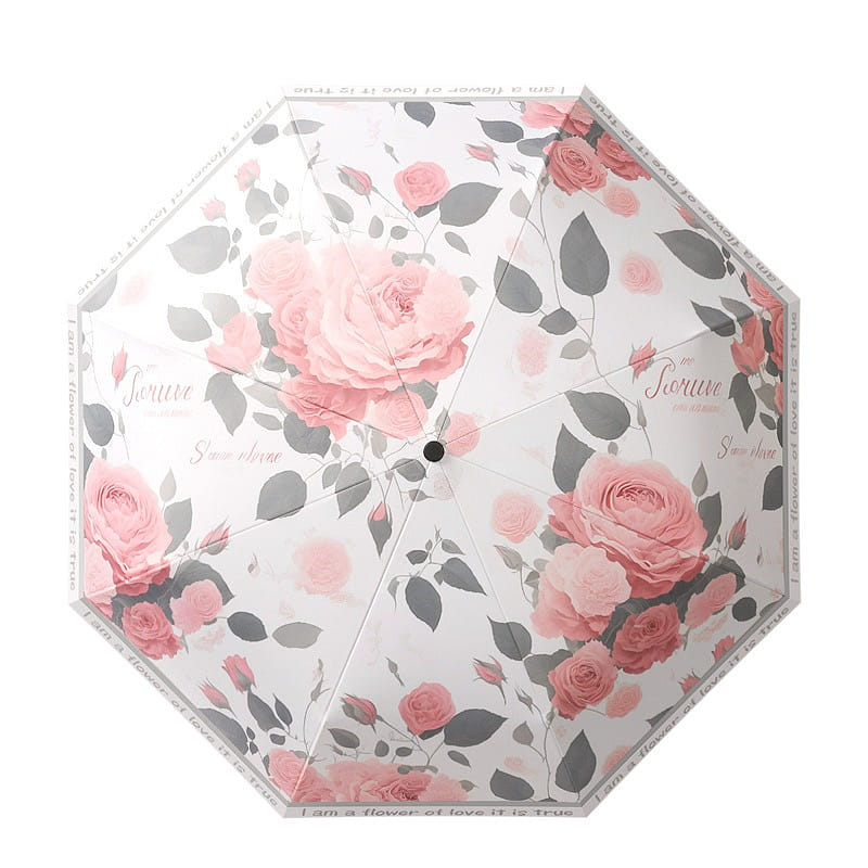 Sunshade sunscreen sunny rain sun umbrella Rose language and flowers 1 ส่วน