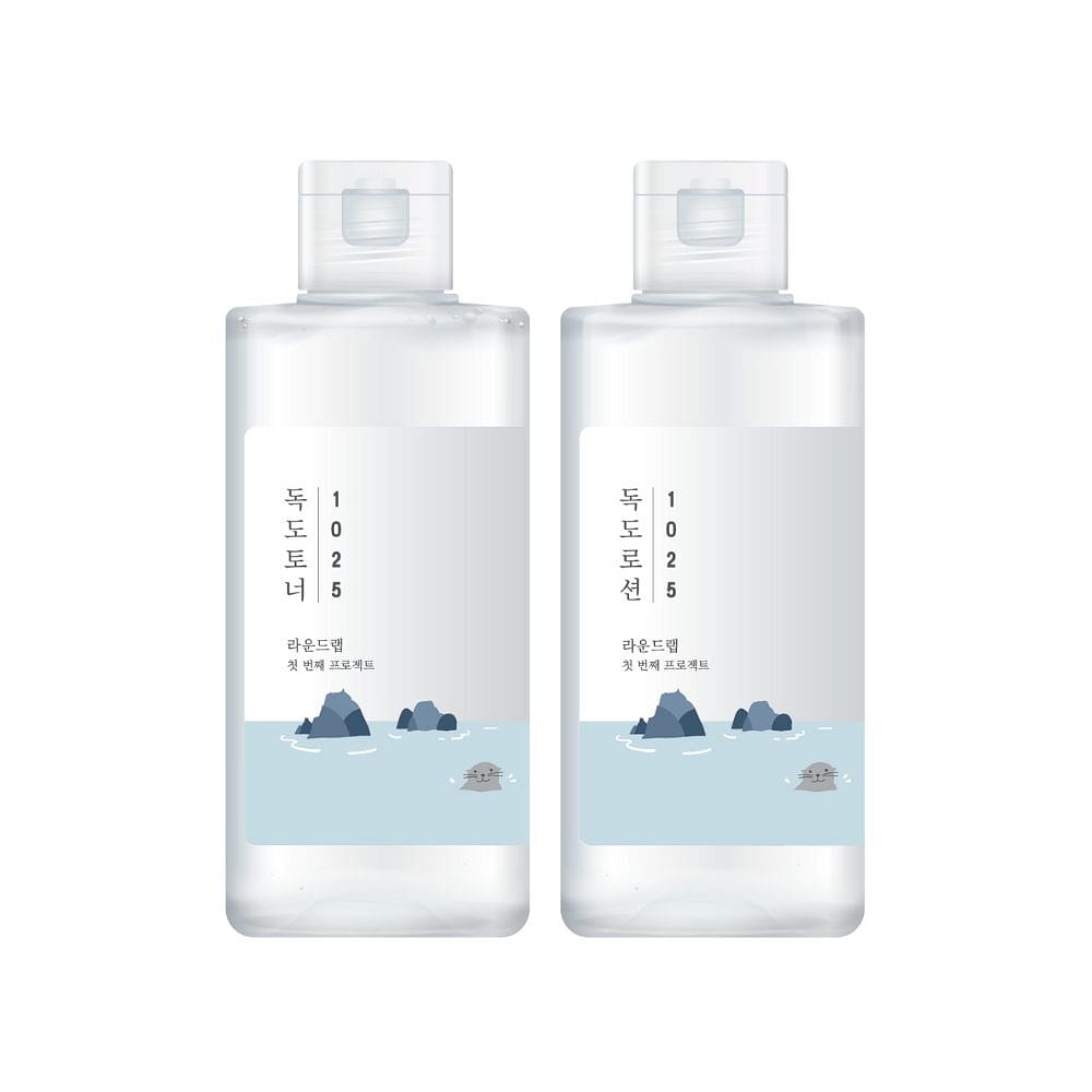 ROUND LAB - 1025 Dokdo Toner + Lotion Set (200ml/each) 1.5 파운드
