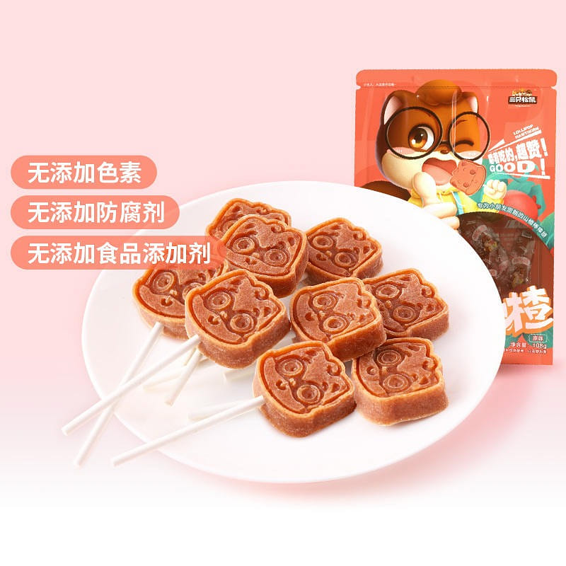 "About 10 individually packaged" three squirrels hawthorn sticks online celebrit 108 그램