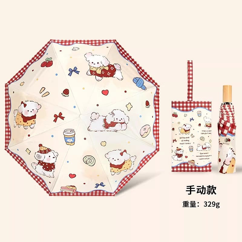 Cute dual-use sun umbrella/rain umbrella/sunshade 1 each