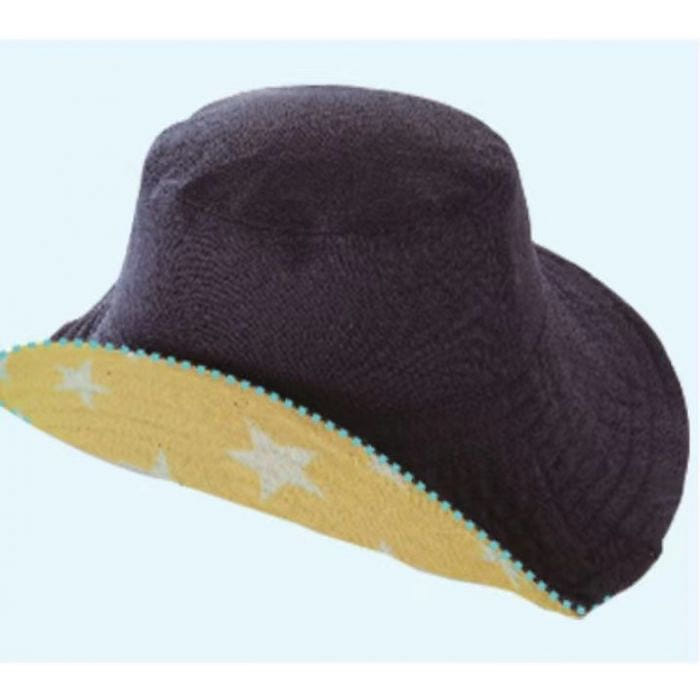 NEEDS UV CUT Double-sided Foldable Kids Hat Navy & Yellow 1 개