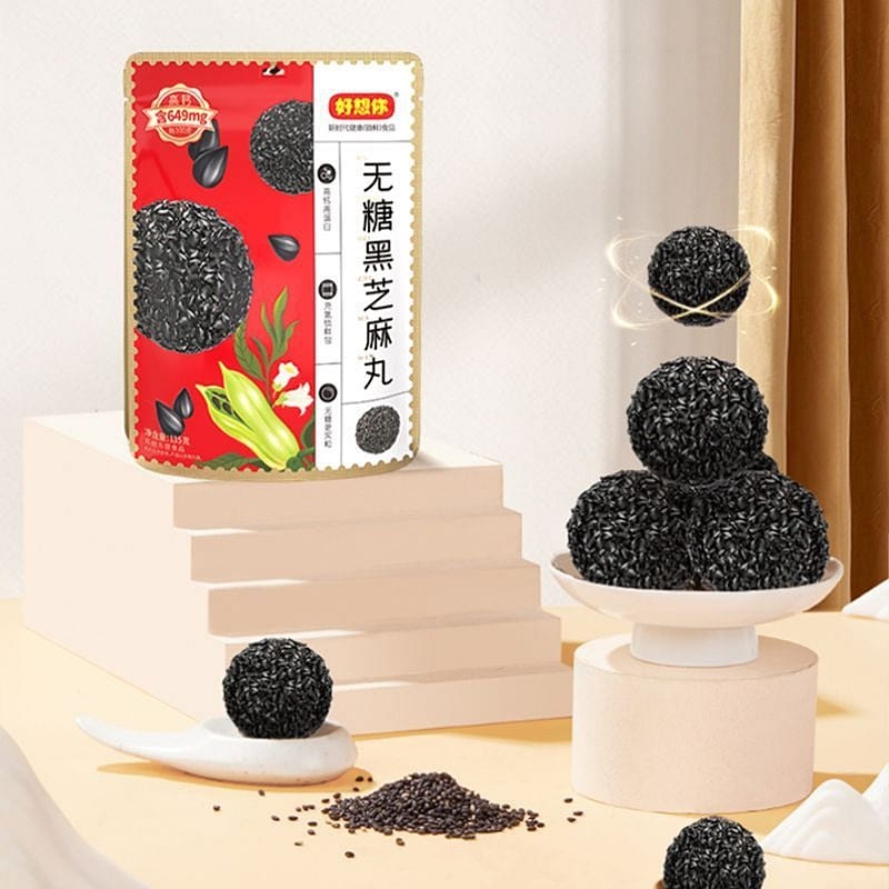 好想你无糖黑芝麻丸135g孕妇零食养生芝麻球 135 克