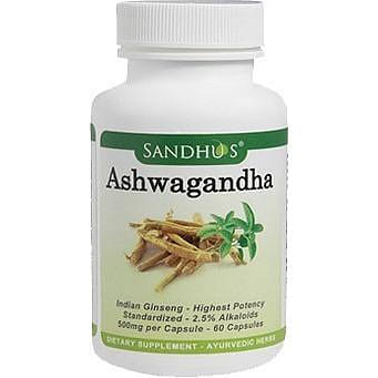 Ashwagandha - Anti-Stress (Sandhu's Ayurveda) - 60 Capsules 60 개입