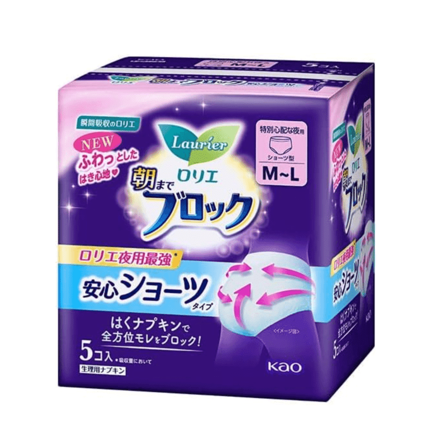 KAO Laurier Goodnight Pants sanitary napkinM-L5pcs 1 ส่วน